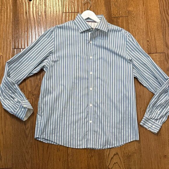 Report Collection blue vertical striped bottom down  XL - Picture 10 of 10